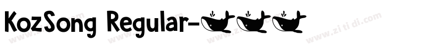 KozSong Regular字体转换